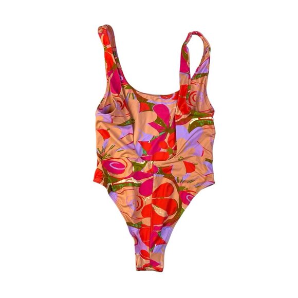 Urban Outfitters Out From Under Jean Scoop Neck One-Piece Swimsuit Floral NWOT M - Picture 5 of 6